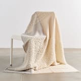 "Butterscotch Throw" - Blankets and Throws in white by Anjali Purohit