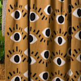 "Nazar Eye Throw Blanket" - Blankets and Throws in gold by Superstitchous