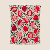 "Pomegranate Throw Blanket" - Blankets and Throws in red by Superstitchous