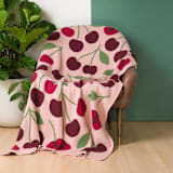 "Cherry Throw Blanket" - Blankets and Throws in red by Superstitchous