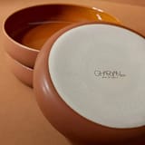 "Tunisian Pasta Bowls Set of 4" - Dining Bowls in orange by Powered By People