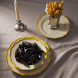 "Giovanna 12 Piece Set with Pasta Bowl" - Dining Bowls in yellow by Maison Madison