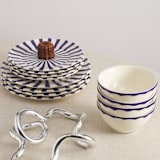 "Mafalda 12 Piece Set with Cereal Bowl" - Dining Bowls in blue by Maison Madison