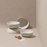 "Stoneware Condiment Bowl Set of 4" - Dining Bowls in white by Powered By People