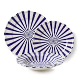 "Mafalda 12 Piece Set with Pasta Bowl" - Dining Bowls in blue by Maison Madison