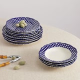 "Beatrix 12 Piece Set with Pasta Bowl V2" - Dining Bowls in blue by Maison Madison