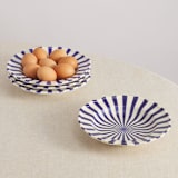 "Mafalda Pasta Bowl Set of 4" - Dining Bowls in blue by Maison Madison