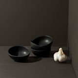 "Stoneware Condiment Bowl Set of 4" - Dining Bowls in black by Powered By People