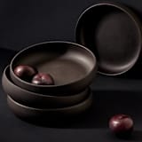 "Tunisian Pasta Bowls Set of 4" - Dining Bowls in black by Powered By People