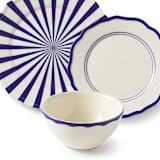 "Mixed 12 Piece Dinnerware Set with Cereal Bowl 2" - Dining Bowls in blue by Maison Madison