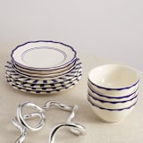 "Mixed 12 Piece Dinnerware Set with Cereal Bowl 2" - Dining Bowls in blue by Maison Madison
