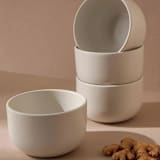 "Tunisian Bowls Set of 4" - Dining Bowls in white by Powered By People
