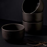 "Tunisian Bowls Set of 4" - Dining Bowls in black by Powered By People