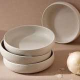 "Tunisian Pasta Bowls Set of 4" - Dining Bowls in white by Powered By People