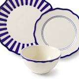 "Mixed 12 Piece Dinnerware Set with Cereal Bowl 1" - Dining Bowls in blue by Maison Madison