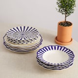 "Mixed 12 Piece Dinnerware Set with Pasta Bowl 2" - Dining Bowls in blue by Maison Madison