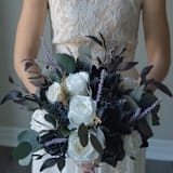 "Black And White Ivory Bouquet" - Bouquets in black by Bird of Paradise OS