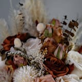 "Bohemian Burnt Orange Pampas Grass Bridal Bouquet" - Bouquets in orange by Bird of Paradise OS