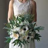 "White Anemone Bridal Bouquet" - Bouquets in white by Bird of Paradise OS
