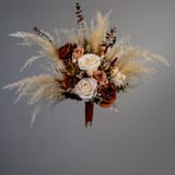 "Bohemian Burnt Orange Bouquet Bridesmaids" - Bouquets in orange by Bird of Paradise OS