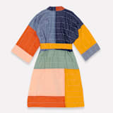 "Colorblock Cotton Robe - Medium" - Bath Robes in multicolor by Anchal