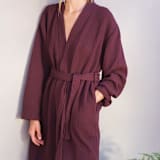 "Alaia Robe - Wine (L/XL)" - Bath Robes in red by HOUSE NO.23