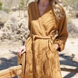 "Alaia Robe - Rust (S/M)" - Bath Robes in bronze by HOUSE NO.23