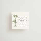 "Palm Monogram" - Mini Enclosure Cards in Leaf by Olivia Raufman - Front