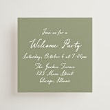 "Handwritten" - Mini Enclosure Cards in Moss by Cass Loh - Front