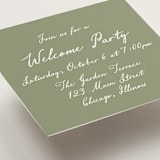 "Handwritten" - Mini Enclosure Cards in Moss by Cass Loh - Detail