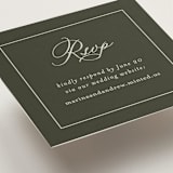 "refined" - Mini Enclosure Cards in Deep Olive by Nicole Walsh - Detail