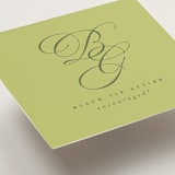 "Carlyle" - Mini Enclosure Cards in Chartreuse by Everett Paper Goods - Detail