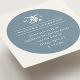 "Coastal Charm" - Mini Enclosure Cards in Dusty Blue by Jennifer Postorino - Detail