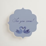 "Blooming Crest" - Mini Enclosure Cards in Plum by Cass Loh - Front