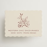 "Rose Ink" - Mini Enclosure Cards in Rust by Ani Somi - Front