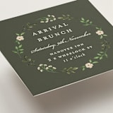 "Greenery crest" - Mini Enclosure Cards in Sage by Sarah Knight - Detail