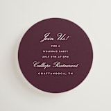 "Engraved names" - Mini Enclosure Cards in Burgundy by Stacey Meacham - Front