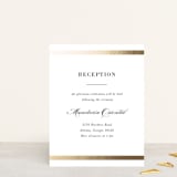 "Classic Monogram" - Mitzvah Reception Cards in Powder by Stacey Meacham - Front