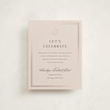 "Polished" - Mitzvah Reception Cards in Barely Blush by Jennifer Postorino - Front