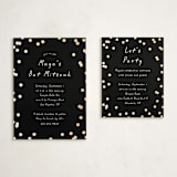 "Simple Confetti" - Mitzvah Reception Cards in Midnight by Erin L. Wilson - With Invitation