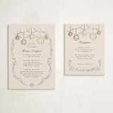 "Disco flower" - Mitzvah Reception Cards in Peony by Pati Cascino - With Invitation