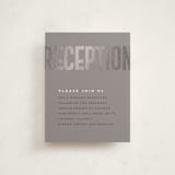 "Modern Foil Bar Mitzvah" - Mitzvah Reception Cards in Charcoal by Stacy Maalouf - Front