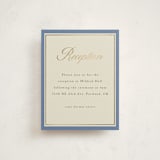 "Formal Elegance" - Mitzvah Reception Cards in Cerulean by Morgan Kendall - Front