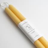 "14 Inch, Natural Gold, Dipped Beeswax Taper Candles" - Candles and Holders in gold by MoAndCo Home