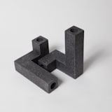 "Candlestick Holder Set: Black Terrazzo" - Candles and Holders in black by Pretti.Cool
