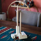 "Candlestick Holder Set: Black Terrazzo" - Candles and Holders in black by Pretti.Cool