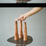 "Blush Wobble Set" - Candles and Holders in pink by Danielle Gaito