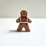 "Gingerbread Man Candle" - Candles and Holders in brown by Over By The Moon