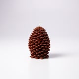 "Jumbo Cone 100% Beeswax Sculptural Candle - Espresso" - Candles and Holders in brown by Jessie Green
