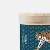 "Glass Candle - Flora Tiger (Spiced Oatmilk)" - Candles and Holders in green by Clairebella